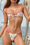 fresh-floral-plaid-patchwork-bikini-set