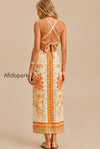 royal-print-waist-maxi-boho-dress