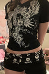 chic-gothic-skull-low-rise-bodycon-denim-shorts