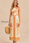 royal-print-waist-maxi-boho-dress