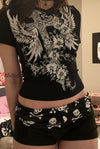 chic-gothic-skull-low-rise-bodycon-denim-shorts