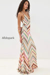 striped-knit-cutout-texture-maxi-dress