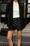 polka-dot-lace-splice-casual-shorts