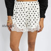 polka-dot-lace-splice-casual-shorts