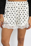 polka-dot-lace-splice-casual-shorts