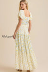 puff-sleeve-floral-v-neck-boho-dress